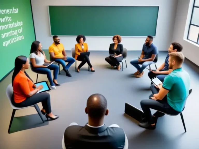 Qué Es la Educación para Adultos y Cuáles Son sus Beneficios 39 adultos aprendiendo en un aula moderna