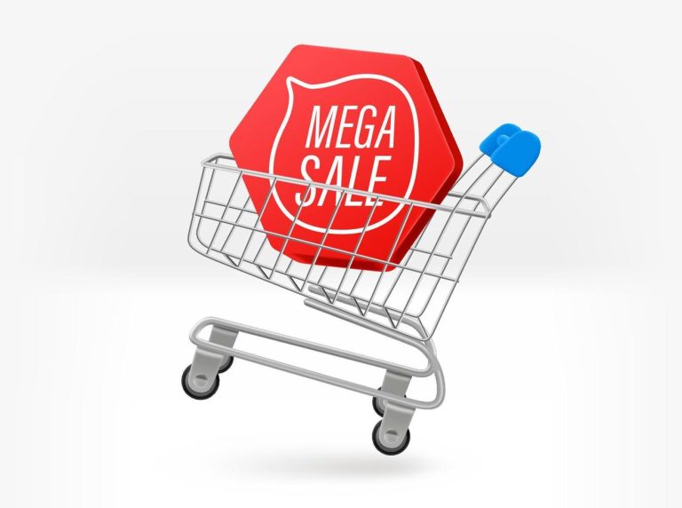 Cómo encontrar compras muy baratas por internet de forma segura 44 carrito de compras con etiquetas de descuento