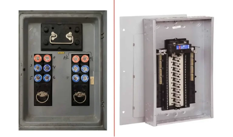 casa con panel electrico y fusibles