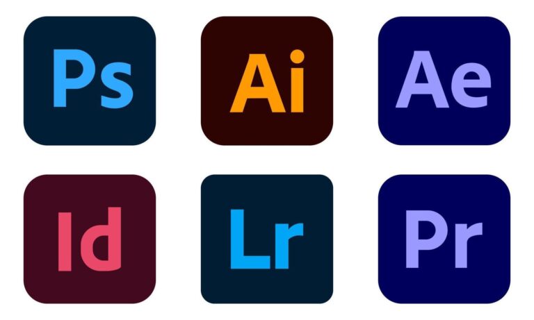iconos de aplicaciones de adobe creative suite