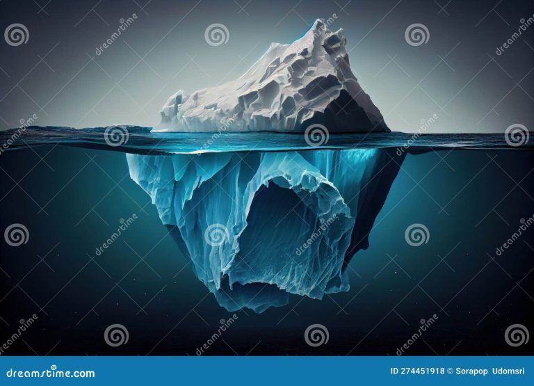 imagen de un impresionante iceberg en el espacio