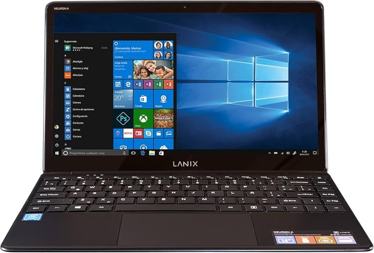 Qué caracterÃsticas destacan en la laptop Lanix Neuron A 24 laptop lanix neuron a sobre una mesa