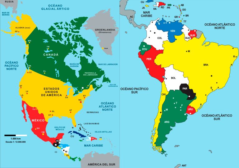 Qué paÃses son considerados parte de América Latina 10 mapa de america latina con paises destacados