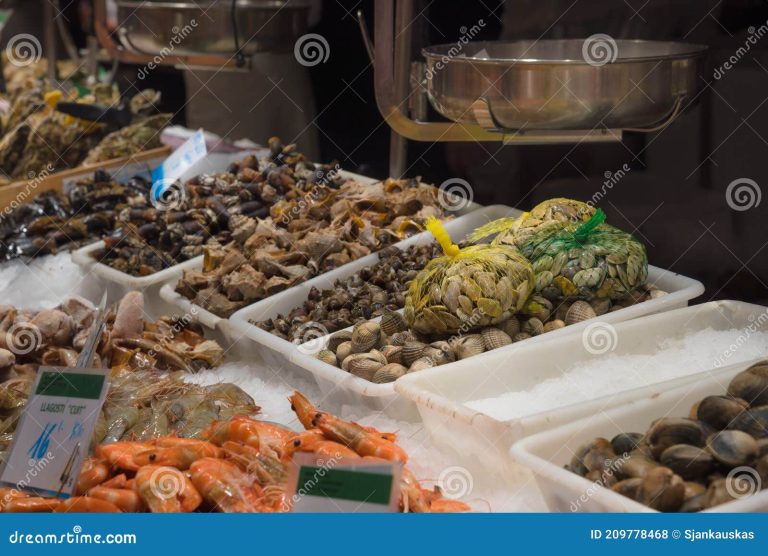 Dónde encontrar Mariscos El Gordo en Suc. Cumbres 28 mariscos frescos en un mercado local 1
