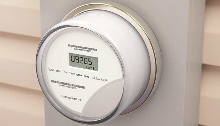 medidor de electricidad en una casa