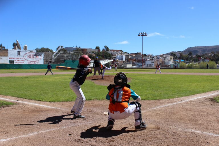 Dónde encontrar información sobre la Liga de Béisbol Infantil y Juvenil Satélite AC 11 ninos jugando beisbol en un campo
