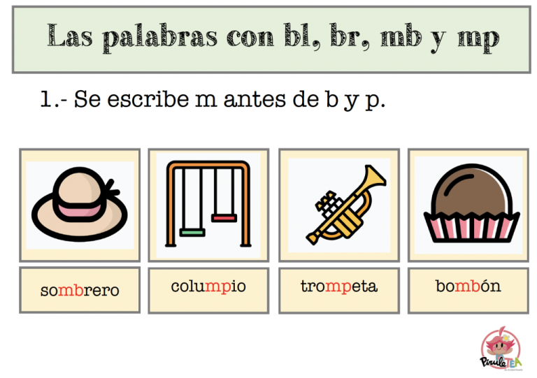 Qué palabras se escriben con la combinación de letras "mb" 23 palabras que contienen la combinacion mb