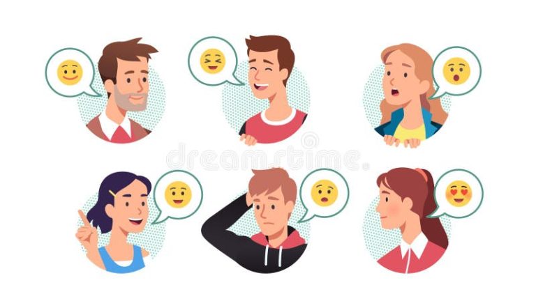 Qué Es la Comunicación No Asertiva y Cómo Identificarla 40 personas conversando con expresiones confusas